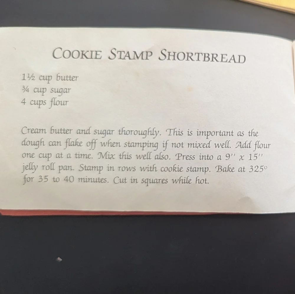 Green Rycraft Cookie Stamps Recipe Book Scandinavian Vintage 1980, 1985
